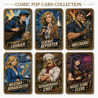 Cartes à collectionner en métal imprimées personnalisées, thème héros de tous les jours, souvenirs, cartes à échanger, cadeaux, vente en gros