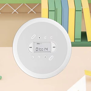 Reproductor de CD Portátil Redondo Directo de Fábrica, Anti-Skip, Conexión BT, Altavoz Integrado, Pantalla LCD, Reproductor de Música para Aprendizaje de Idiomas - Product Image 6