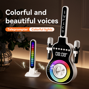 Micrófono de Guitarra para el Hogar, Altavoz de Karaoke para Niños, Pantalla con Diseño Elegante, Reproductor de Karaoke con Doble Micrófono - Product Image 4