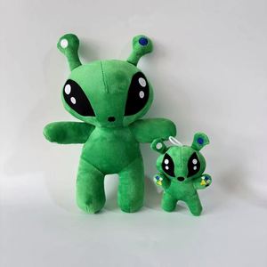 Jouets en peluche super doux Alien Vert de dessin animé, porte-clés brodés, oreillers, rembourrés en coton PP, anti-stress, cadeaux d'anniversaire pour filles - Product Image 3