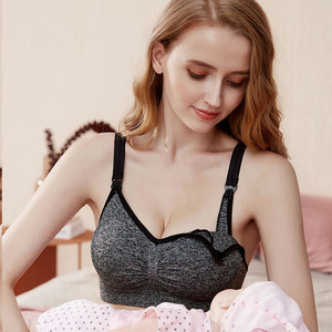 Push-up comoda fibbia di apertura traspirante senza soluzione di continuità per il sonno chiusura frontale per il bambino che allatta senza fili <span class=keywords><strong>reggiseno</strong></span> per allattamento da donna - Product Image 6