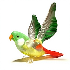 Nuevo adorno de cristal de Murano soplado a mano, estilo Art Deco, con diseño de pavo real, para decoración del hogar en Diwali y bodas. - Product Image 1