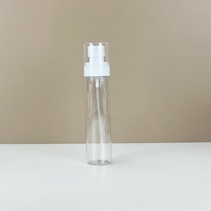 Botella de Plástico PET Transparente con Tapa de Spray Blanca, 60ml 80ml 100ml 120ml, Botella de Spray Fino para Cosméticos con Serigrafía, Precio de Fábrica - Product Image 1