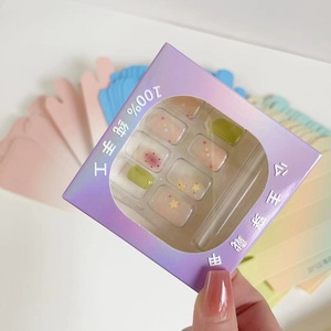 Tùy Chỉnh Nail Bao Bì Hộp Bán Buôn Màu Sắc Nail Bao Bì Hộp Giấy In Ấn Cửa Sổ Mở Ngón Tay Móng Tay Hộp - Product Image 1