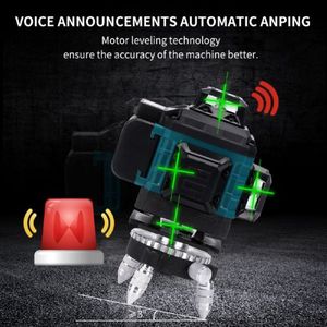 Niveau Laser Rotatif 4D Lumière <span class=keywords><strong>Verte</strong></span> 16 Lignes Croisées 360° Combo Auto-Nivelant Avec Écran LCD - Product Image 5