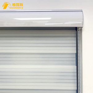 Stores enrouleurs modernes en polyester transparent et doux pour chambre et bureau, sans perçage, semi-occultants, anti-UV - Product Image 3