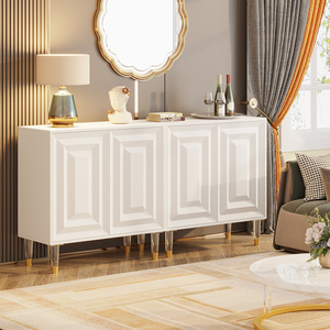 Tribesigns Muebles de cocina Push to Open 160cm Moderno Madera Minimalista <span class=keywords><strong>Mate</strong></span> <span class=keywords><strong>Blanco</strong></span> Comedor <span class=keywords><strong>Aparador</strong></span> - Product Image 4