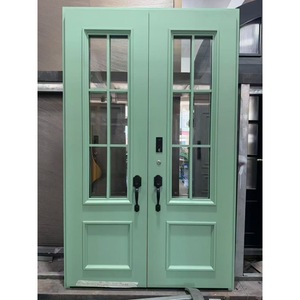 Porta d'Ingresso a <span class=keywords><strong>Doppia</strong></span> <span class=keywords><strong>Anta</strong></span> in Lega di Zinco e Alluminio Pressofuso, Antieffrazione, Design Moderno Minimalista per Ingressi Rurali - Product Image 5