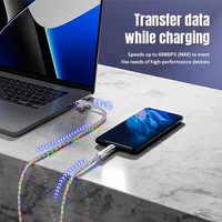 Câble USB 4 en 1 USB-C vers Type-C Xpin Type C Câble de données à chargement rapide PD 100W 66W Chargeur Kable pour téléphone portable