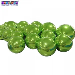 Outdoor Ornament Decorated Ball PVC Inflatable Light up Christmas Mirror Ball with cheap price