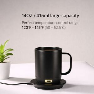 Juego de Tazas de Café para Capuchino y Espresso, Tazas y Platos Comerciales de Metal, Tazas Compostables con Tapas - Product Image 1