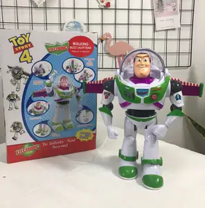 New star hot sale cartoon Toy Story character toy Buzz light year talking action figure with light