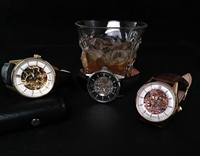 Montre automatique pour homme en acier inoxydable, design personnalisé, haut de gamme, luxe, cuir véritable, mécanique.
