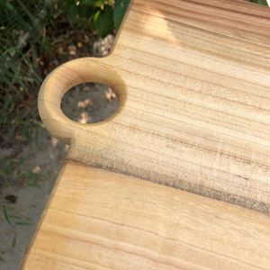 Planche à découper en bois de camphre Yaoying 52x26x2cm, bois massif, grande planche de cuisine pour pain et fromage - Product Image 3