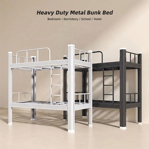 Double Deck <strong>Bed</strong> for Sale <strong>Bed</strong> Iron Bunk Steel <strong>Frame</strong> <strong>Beds</strong> Lit Superpos En <strong>Metal</strong> Travailleur Lit Adulte Superpos - Product Image 2