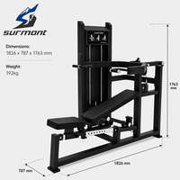 Máquina Profesional de Gimnasio Comercial para Ejercicios de Fondo de Brazo (Low Row), Máquina de Entrenamiento de Musculación, Pila de Pesas de Acero de 80 KG