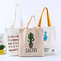 Sacs fourre-tout réutilisables en coton avec logo imprimé personnalisé Sacs en toile en coton vierge personnalisés promotionnels