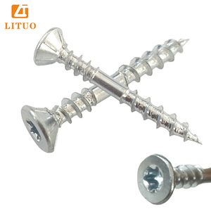 Vis autotaraudeuses à tête cylindrique à filetage partiel en zinc blanc - Product Image 5