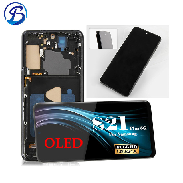 with Frame 1-Year Warranty OLED Screen for Samsung S21 Plus S21+ OLED Wholesale High Quality AMOLED LCD Display