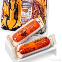 Film d'emballage pour saucisses comestibles, film rétractable de qualité alimentaire, matériau nylon/polyéthylène, rouleau rouge, couverture en plastique en forme de rouleau