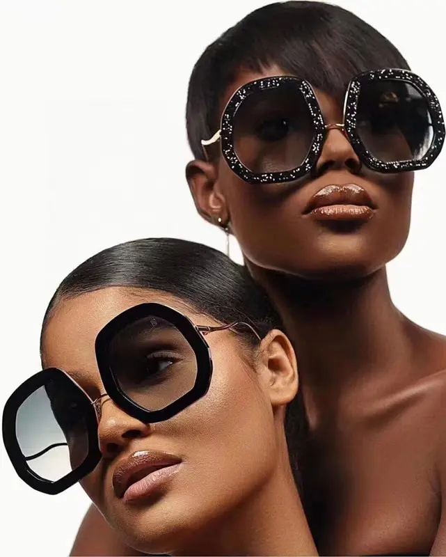 2023 Designer Round Women Sun Glasses Men Luxury Style Oversized Frame Glasses