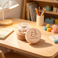 Boîte à dents de la Fée des Dents pour filles et garçons, boîte à dents en bois mignonne, rangement pour dents de lait pour enfants, support de conservation des dents tombées, cadeau