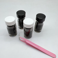 Dissolvant de colle de marque privée éponge boule nettoyant pour cils noir Extension de cils pince à épiler nettoyant