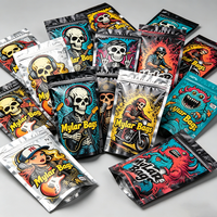 Sacs Mylar Zippés Anti-Odeur, Imprimés Personnalisés et Résistants aux Enfants, Noir Mat, pour Emballages de 1g, 3.5g, 7g, 14g, 28g (3.5g)