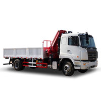 Grue articulée montée sur camion HAOY 12 tonnes, hydraulique, pliable, télécommandée, pour atelier