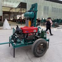 Nouvelle plateforme de forage multifonctionnelle rotative hydraulique diesel Dolphin 150m 25hp pour puits d'eau, à quatre cylindres, sur roues, longue durée de service, fabriquée en Chine