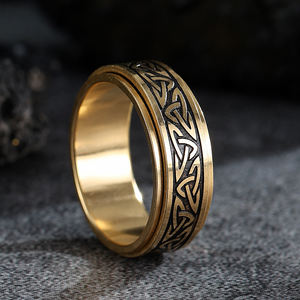 Anillos de Nudo Celta Vikingo con Runas para <span class=keywords><strong>Hombre</strong></span> <span class=keywords><strong>Anillo</strong></span> Giratorio de Acero Inoxidable para Aliviar el Estrés y la Ansiedad - Product Image 2