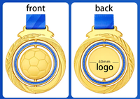 Médaille de récompense de football personnalisée en alliage de zinc durable avec design gravé pour les tournois de championnat