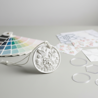 Diffuseur d'huiles essentielles en pierre de gypse, parfum de voiture de luxe écologique, design floral suspendu, OEM ODM