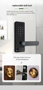 Cerradura Inteligente WiFi sin Llave con Mirilla de Video HD y Huella Dactilar Biométrica para Puertas de Madera de Oficina - Product Image 5