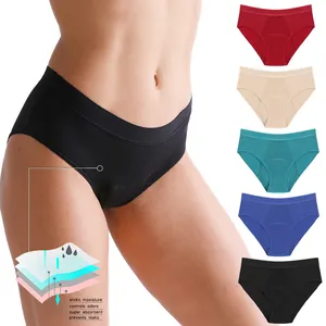 Oxigênio 4 Segredo Cueca menstrual À Prova de Fugas adolescentes Respirável Bambu Para Meninas Adolescentes Rapariga Calcinha Período