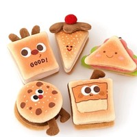 Porte-clés en peluche en forme de pain, sandwich, hamburger, pendentif décoratif, motif dessin animé alimentaire, écologique, vente en gros