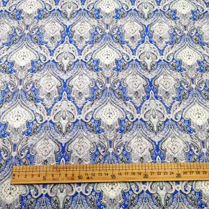 Recién llegado, Tela con estampado de lino <span class=keywords><strong>Falx</strong></span> 100%, patrón de Paisley suave transpirable para camisas de verano para mujer, estilo liso también para niños - Product Image 2