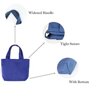 Sac fourre-tout en toile de coton de petite taille, logo personnalisé imprimé, petits sacs fourre-tout en toile blanche mignons avec fermeture éclair pour enfants - Product Image 2