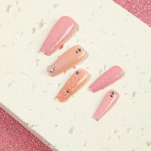 24 miếng móng tay trẻ em móng tay siêu nhỏ dễ thương với keo dán móng tay nghệ thuật <span class=keywords><strong>Nair</strong></span> móng tay nhân tạo - Product Image 3