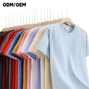 Custom <strong>White</strong> 260G Men's Short Sleeve T-<strong>Shirt</strong> Rib Crewneck Heavyweight Solid Blank Silk Screen Printing Oversized 100% Cotton - Product Image 3