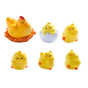 Nuevo creativo lindo pollito Micro paisaje Decoración Accesorios pequeños adornos artesanías de resina personalizadas - Product Image 5