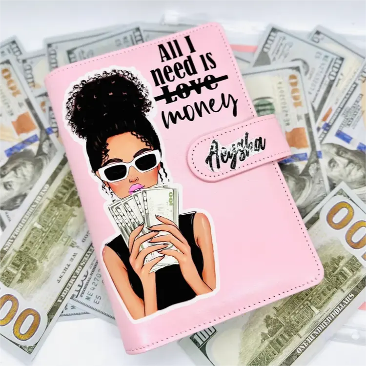 Adesivo di Design personalizzato per ragazze nere pianificatore di Budget mensile per risparmiare denaro