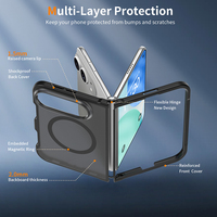 Coques de téléphone hybrides magnétiques en TPU mat translucide pour iPhone Fold, housses de téléphone mobiles givrées pour iPhone Duo