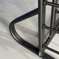 Support de rangement pour poids en acier avec pompe, pour plaques de poids de 1 pouce, support pour haltères, colliers de fixation et pinces, pour salle de sport commerciale intérieure