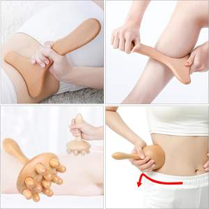 Masajeador de pies de drenaje linfático de mano para el hogar, herramientas de masaje de terapia de madera guasha para esculpir el cuerpo, kit de maderoterapia - Product Image 4