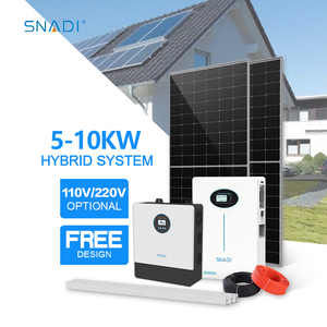 Système solaire hybride SNADI 5KW, ensemble complet, système solaire hybride 10KW, kit solaire domestique hors réseau - Product Image 1