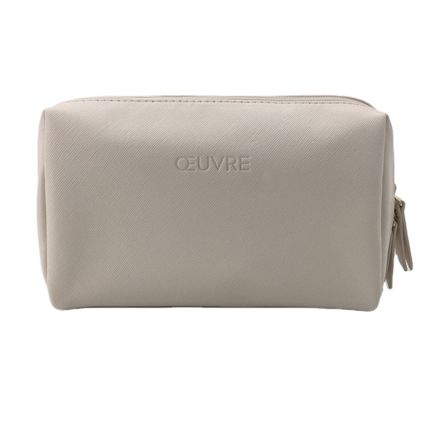 Custom Make up Bag Biodegradable Eco Vegan Leather Cosmetic Bag