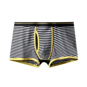 Calzoncillos bóxer de algodón con rayas transpirables para hombre, diseño de marca y logotipo personalizado - Product Image 6