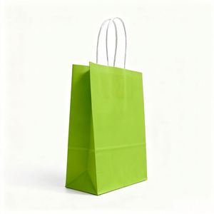 KM Custom Party Favor Paper Bags Business Take Out Shopping Green Eco Friendly Christmas Paper Bags <b>Small</b> <b>Gift</b> Package - Product Image 4