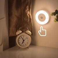 Veilleuse LED tactile blanc chaud, mini lampe murale rechargeable par USB pour chambre à coucher, chevet